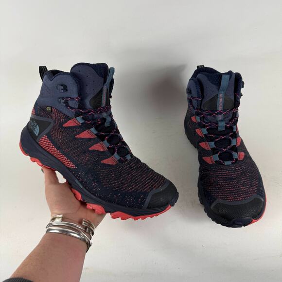 The North Face Ultra Fastpack 3 Mid GTX Boot Womens 10 Navy Lace-Up Hiking Shoes - Picture 1 of 10